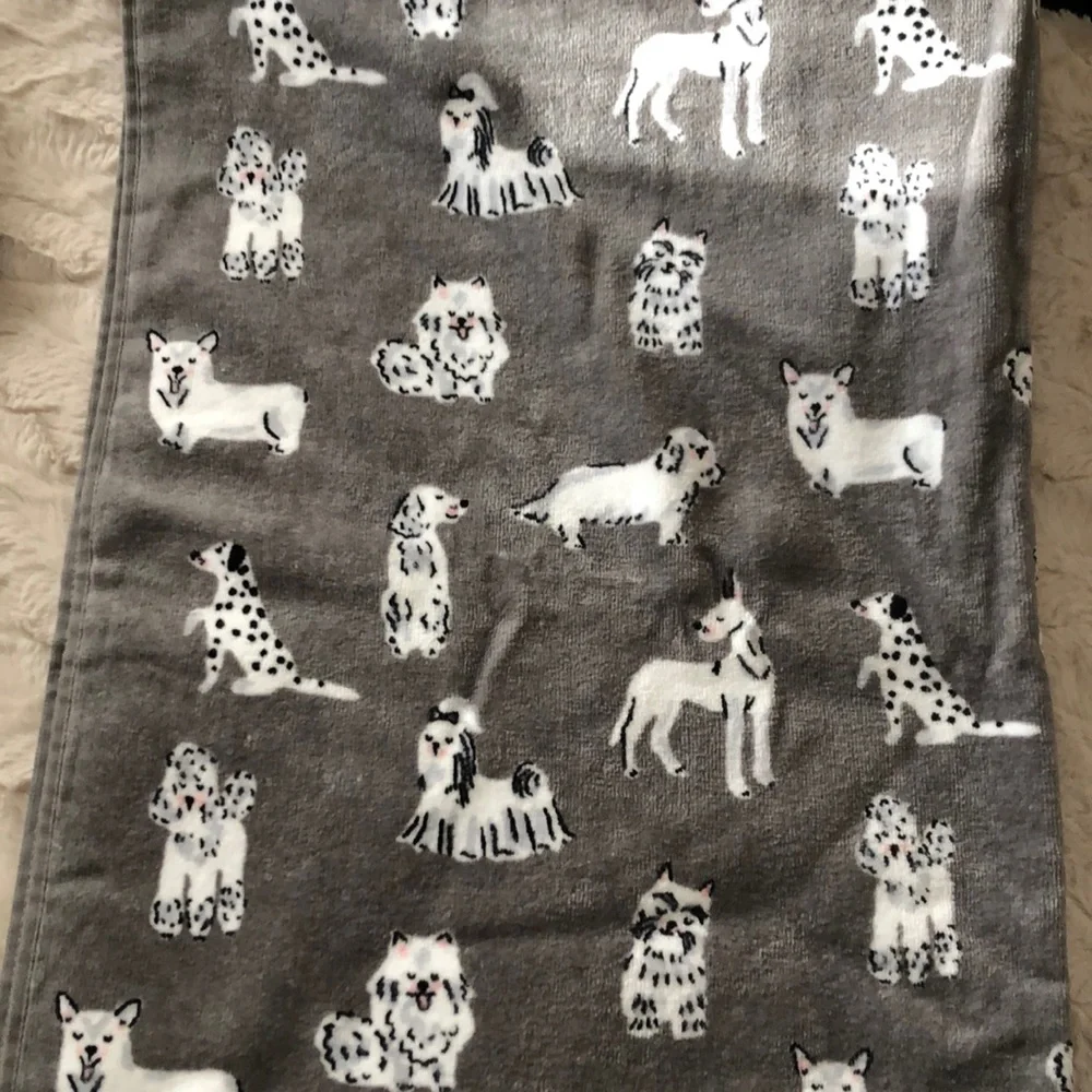 Envogue Cotton Velour Mixed Breed DOG Print Bath Towels